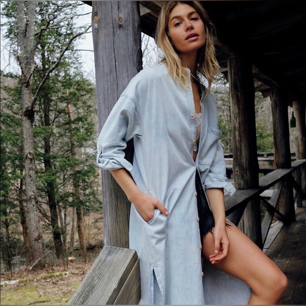 Free People Denim Market Dress Size S